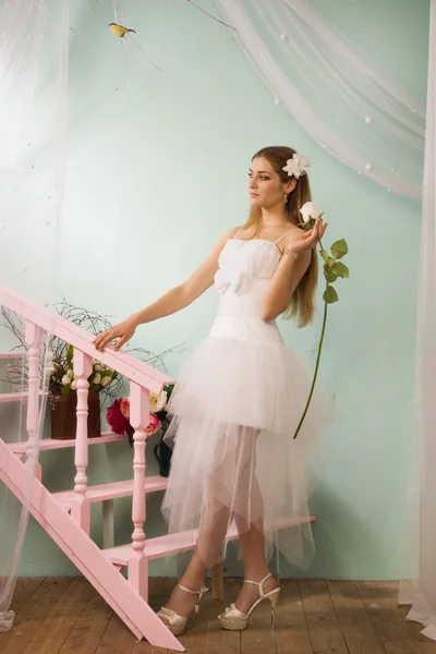 Bride in a boudoir — Stock Photo, Image