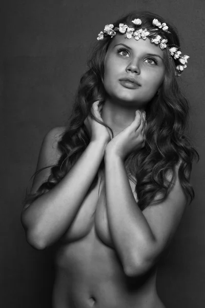 Topless pretty girl — Stock Photo, Image