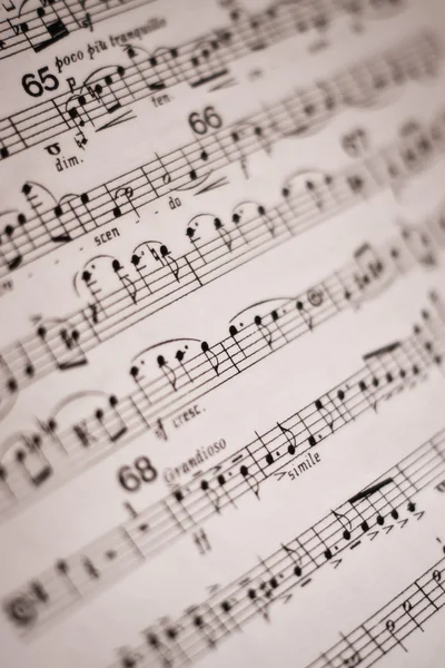 Muzikale score — Stockfoto