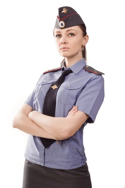 Donna russa agente di polizia — Foto Stock