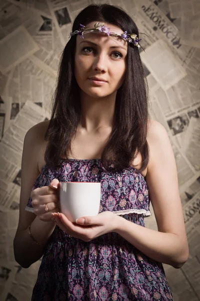 Hippie style girl — Stock Photo, Image