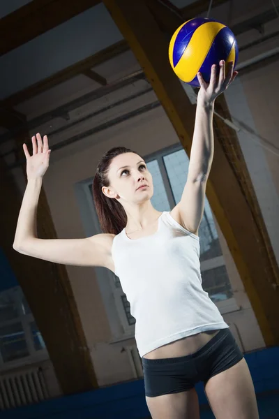 Kvinnlig volleybollspelare — Stockfoto