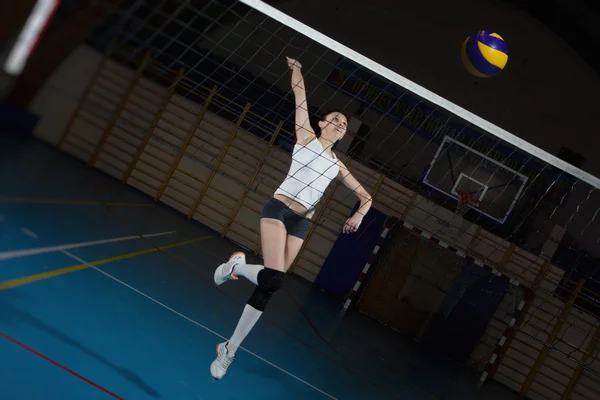 Jugadora de voleibol femenina —  Fotos de Stock