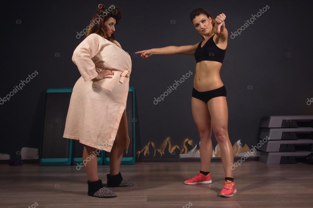 athletic chubby chasing women thin with big tits