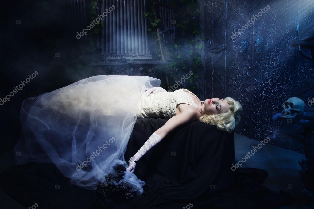 sleeping beauty white dress