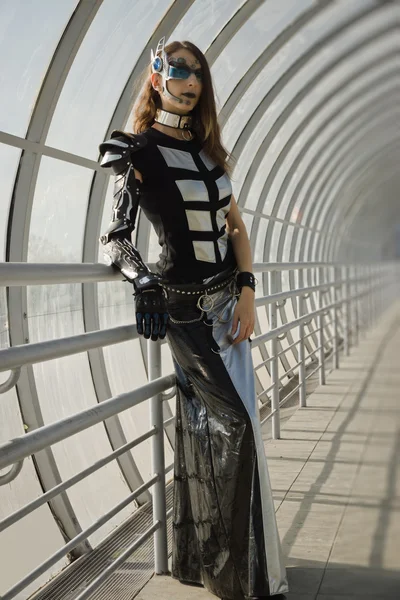 Cyberpunk styl kobiety — Zdjęcie stockowe