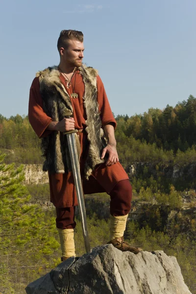 Viking. Guerreiro nórdico — Fotografia de Stock