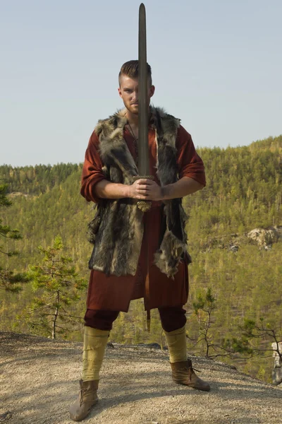 Viking. Guerreiro nórdico — Fotografia de Stock