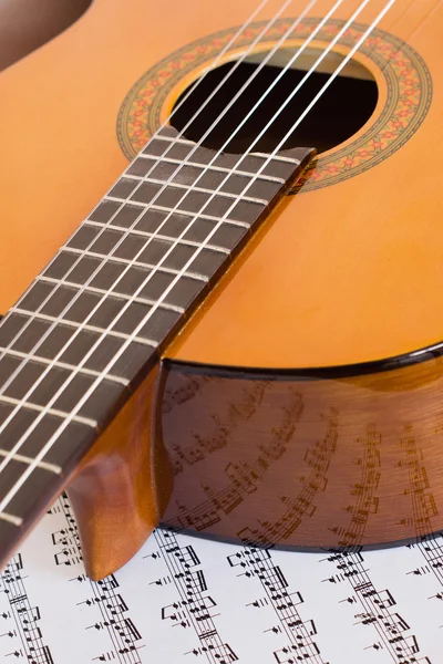 Dettaglio chitarra acustica — Foto Stock