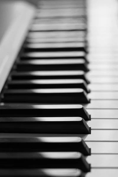 Piano keys monochrome — Stock Photo, Image