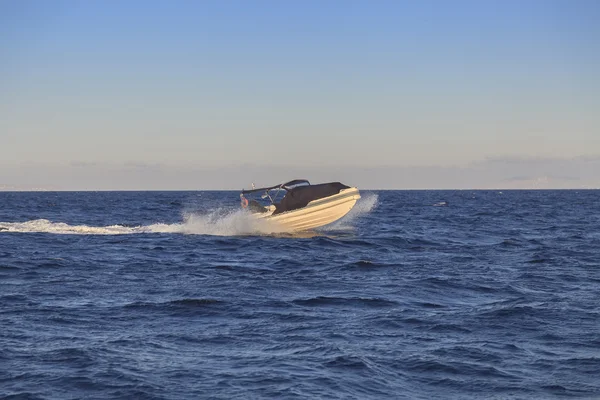 Hastighet båt seglar på sommaren havet — Stockfoto