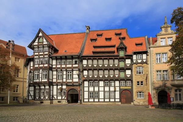 Oude houten huisjes in Braunschweig — Stockfoto