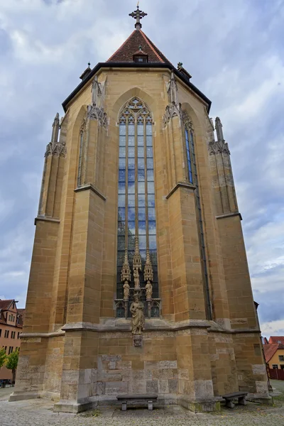 Kościół Saint Jacob, Ewangelicko-Augsburski w Rothenburg ob der Tauber, — Zdjęcie stockowe