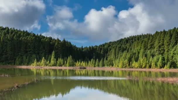 Lagoa czy Canario na wyspie San Miguel Azory, timelapse — Wideo stockowe