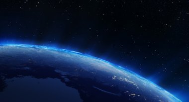 Dünyanın Kuzey şehir ışıkları