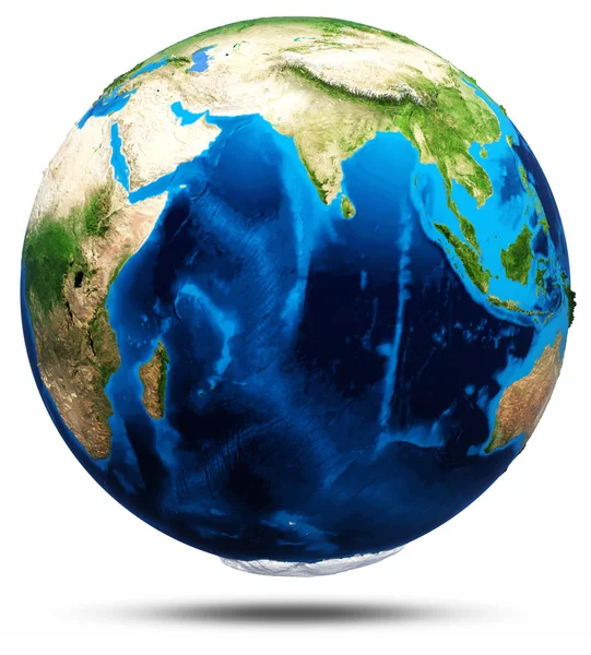 Planet Earth real relief — Stock Photo, Image