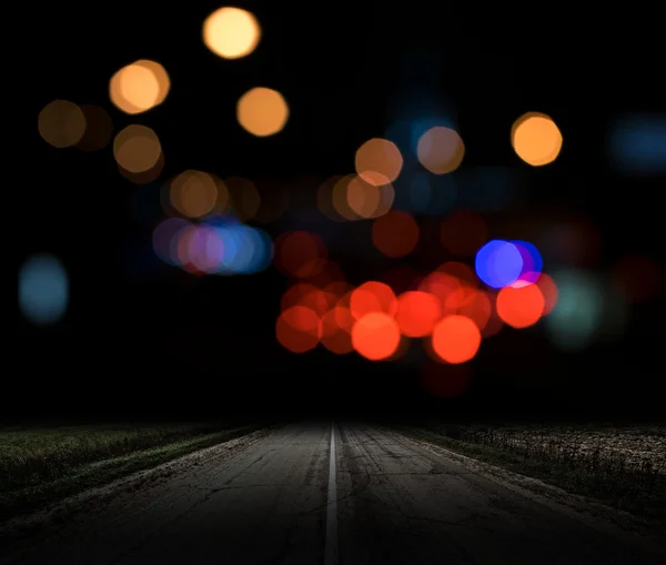 City lights bokeh — Stock Photo, Image