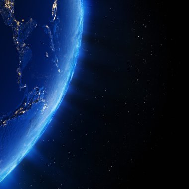 Orta Amerika şehir ışıkları