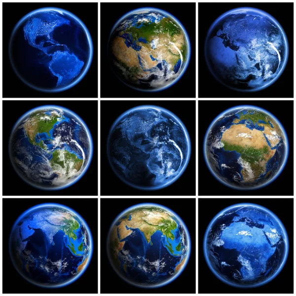 Earth globe set — Stock Photo, Image