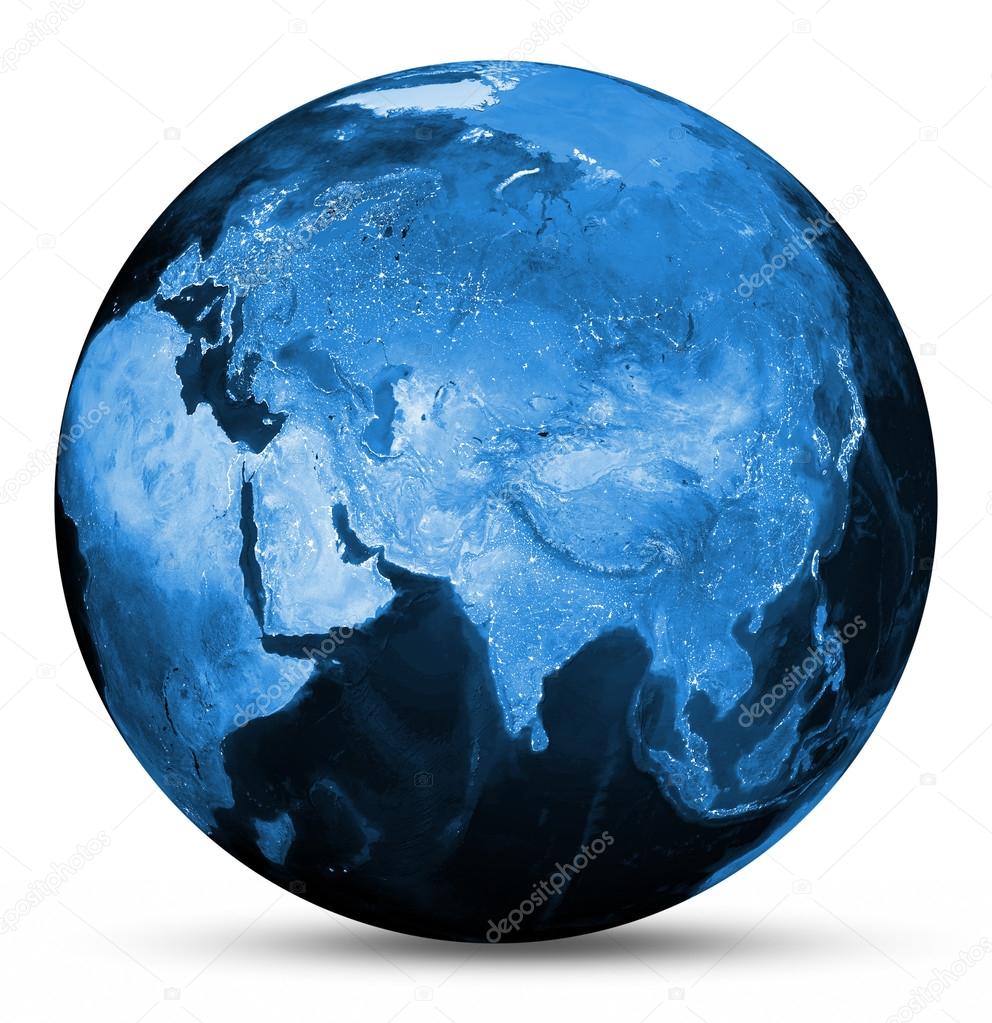 Earth blue map