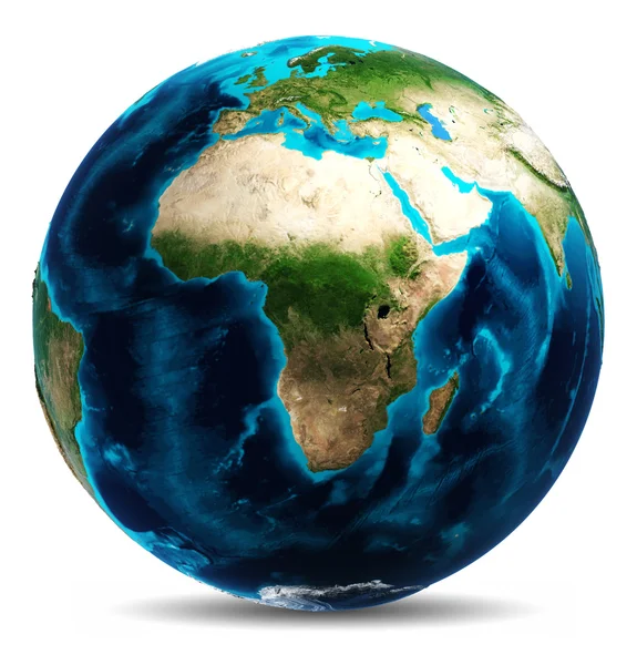 고립 된 지구 화이트 — 스톡 사진