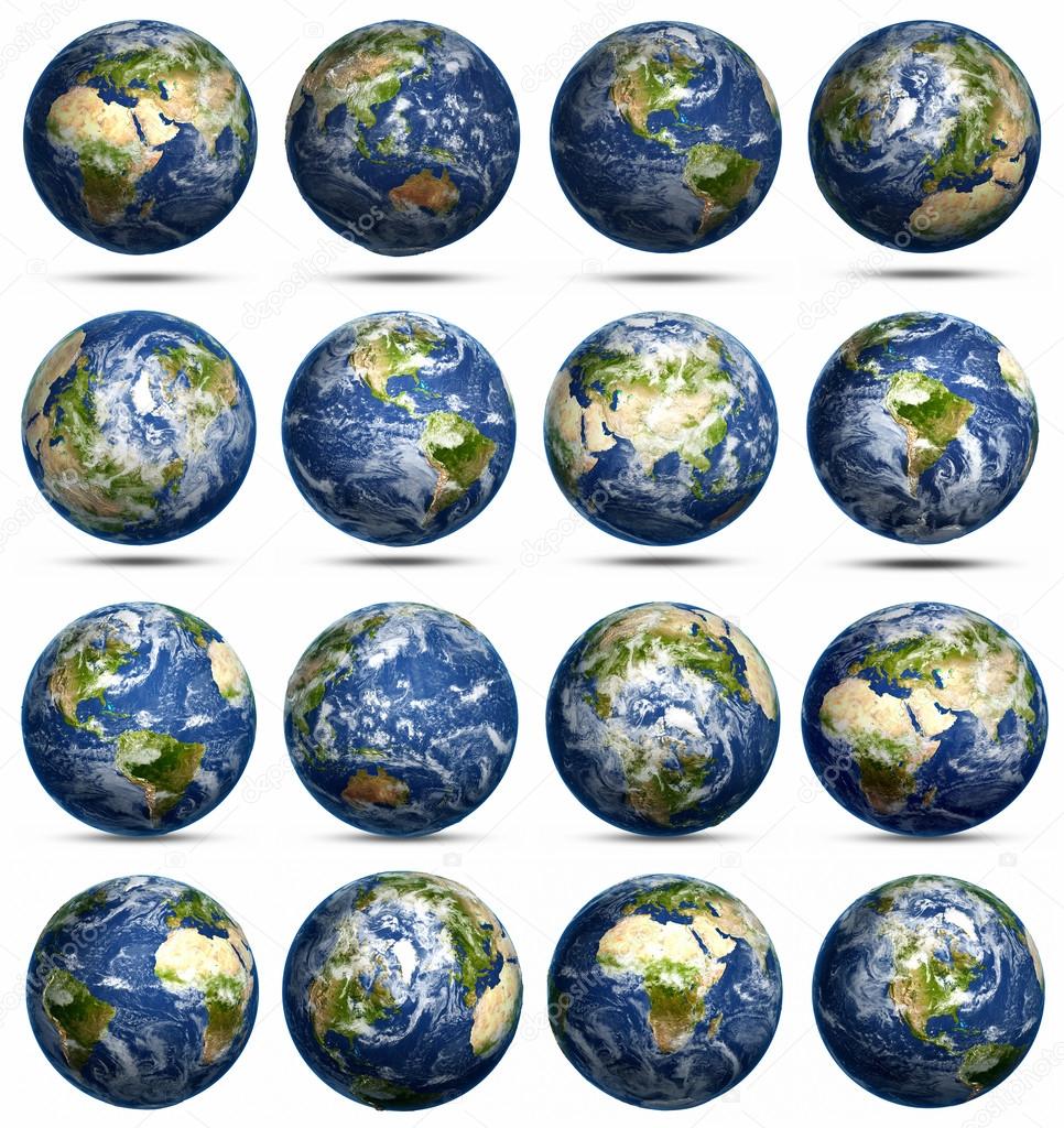 Planet Earth icons set