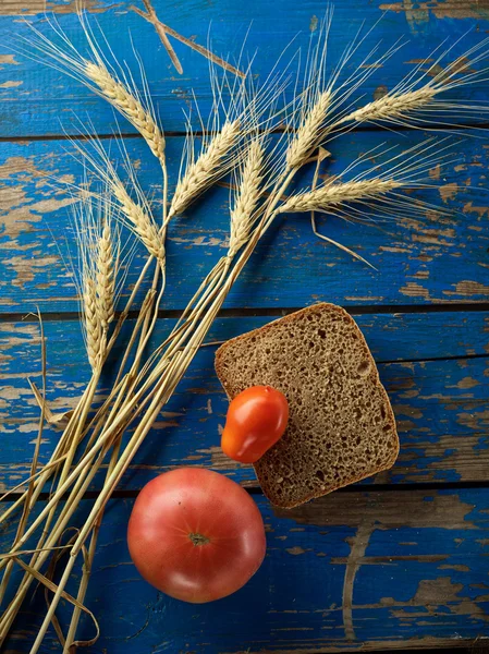 Tarwe en brood — Stockfoto