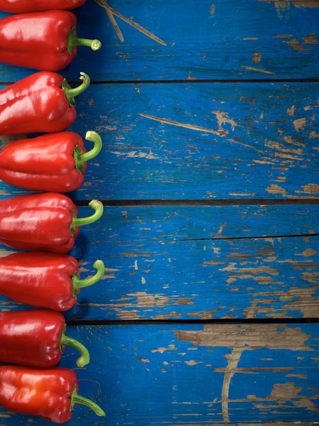 Röd ekologisk paprika Stockfoto