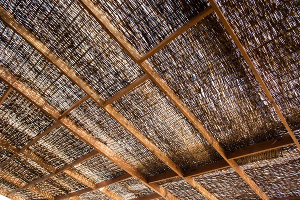 Textura do telhado de vime — Fotografia de Stock