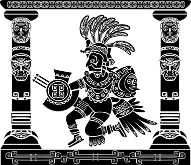 Aztec god Quetzalcoatl clipart