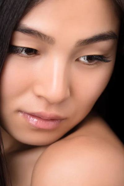 Primo piano del volto della signora asiatica — Foto Stock