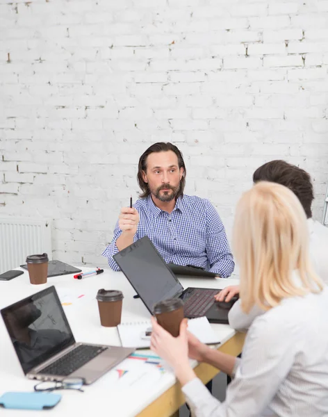 Coworking obchodního týmu — Stock fotografie