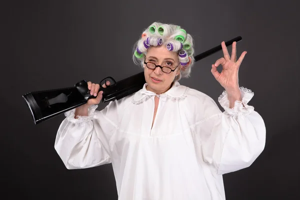 Granny with a gun Stock Photos, Royalty Free Granny with a gun Images