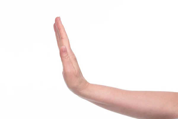 Oude vrouwelijke hand — Stockfoto