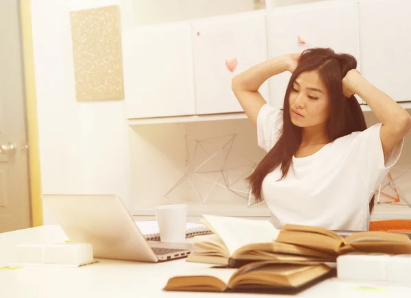 Tired Asian student — Stock Photo, Image