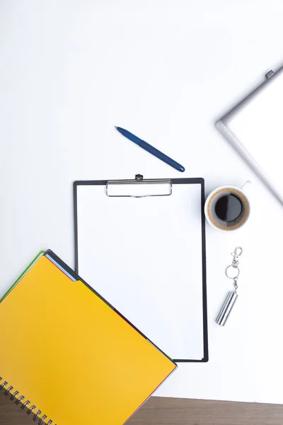 Mix of office supplies and gadgets — Stock Photo, Image
