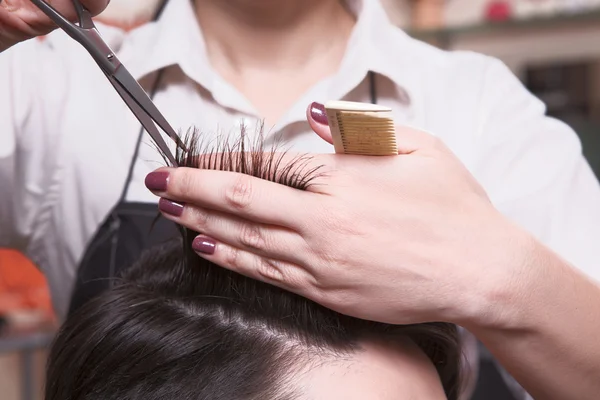 Hombre guapo en peluquería — Foto de Stock