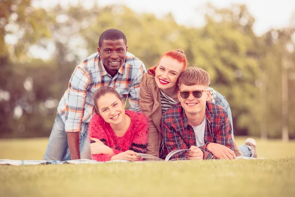 Migliori amici su picnic — Foto Stock