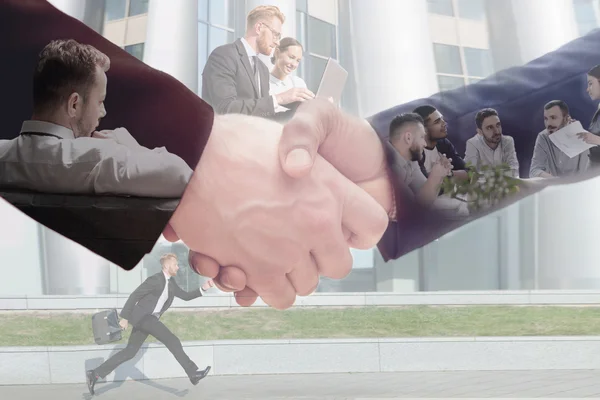 Podnikatelský koncept handshake. — Stock fotografie