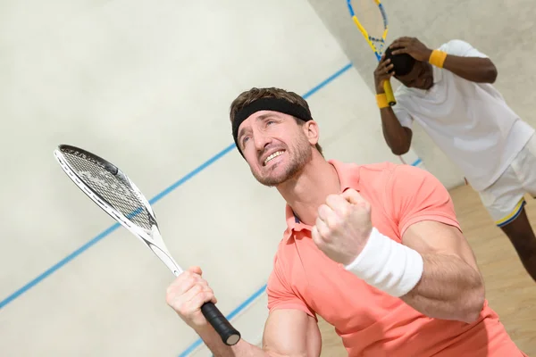 Hombres jugando squash — Foto de Stock