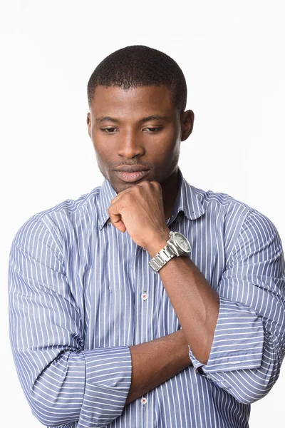 Afro-American man poserar i studio — Stockfoto