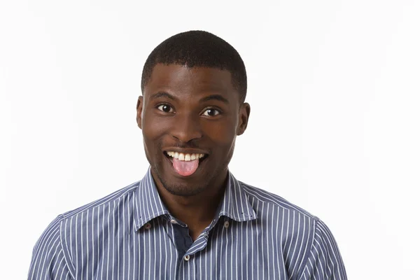 Afro-American man posing in studio — Stock Photo, Image