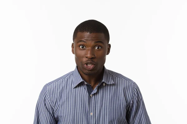 Afro-American man posing in studio — Stock Photo, Image