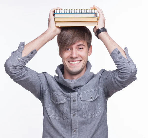 Estudiante en blanco —  Fotos de Stock