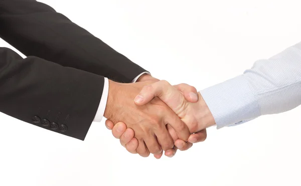 Handshake isolated on white — Stock Photo, Image