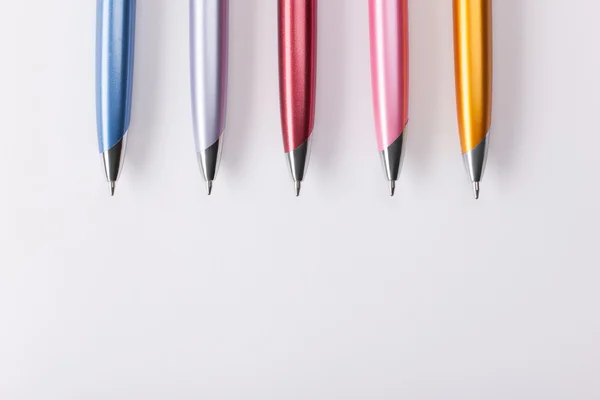 Ballpoint pens on table — Stock Photo, Image