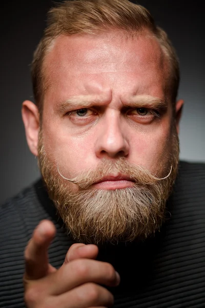 Tough bearded guy — Stock Photo, Image