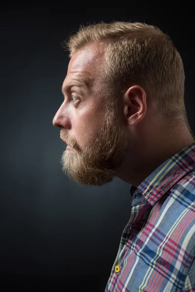 Demanding bearded man — Stock Photo, Image