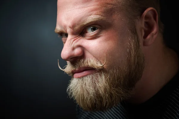 Frightening bearded man — Stock Photo, Image