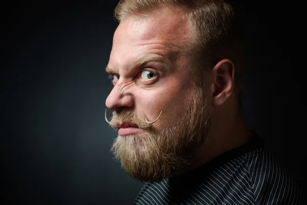 Demanding bearded man — Stok fotoğraf